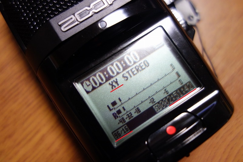 ZOOM　H2nextのSDカードの録音時間例